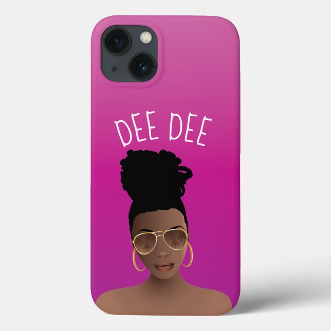 Mulher Negra, Dourada Sombreada e Arma Alta, Rosa  (Verso)