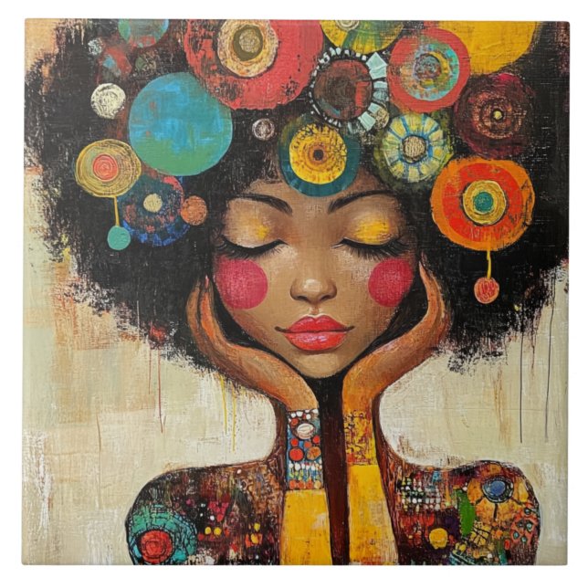 Mulher Negra Harmonia Colorida (Frente)
