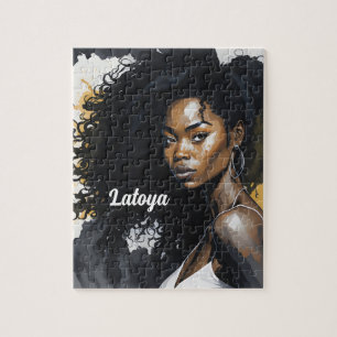 Mulher negra personalizada Quebra-cabeça do serrot