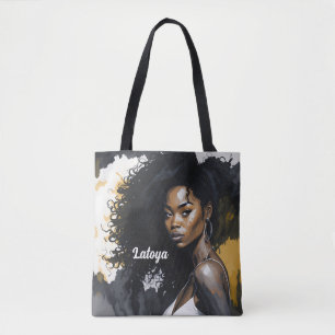 Mulher Negra Personalizada Tote Bag