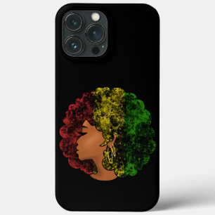 Mulher negra rasta afro vermelho amarelo verde