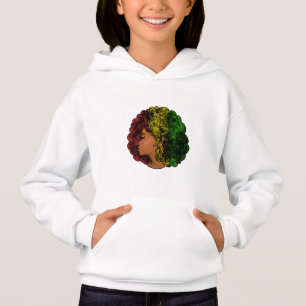Mulher negra rasta afro vermelho amarelo verde