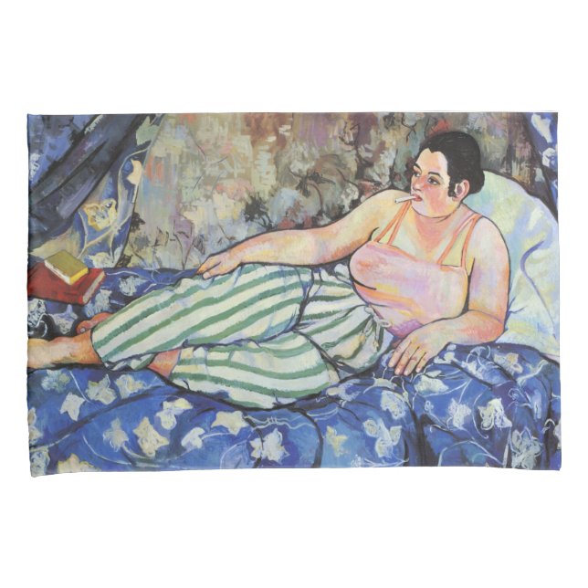 Mulher no quarto azul (por Suzanne Valadon) (Frente-Direita)