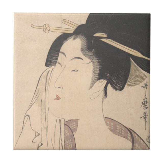 Mulher que relaxa após seu banho (Frente)