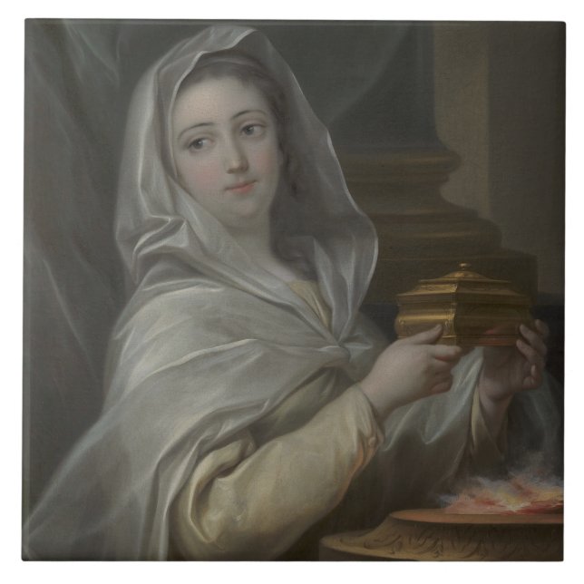 Mulher retratada como Virgem Vestal (Roma Antiga) (Frente)