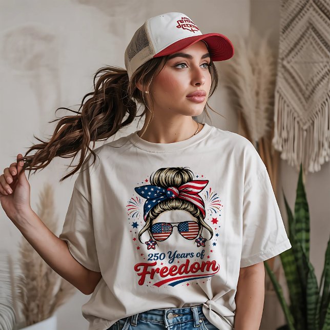 Mulher Retro 250 Anos de Liberdade (Criador carregado)