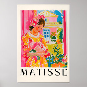 Mulher segurando uma galinha, impressão de Matisse
