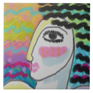 Mulher Selvagem Pintura Digital Abstrata de uma Mu