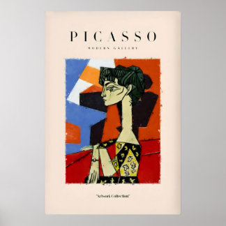 Mulher Sentada de Perfil de Picasso Impressão de A