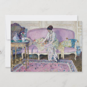 Mulher sentada em sofá   Frederick Carl Frieseke