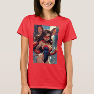 Mulher SuperMouse camiseta vermelha feminina