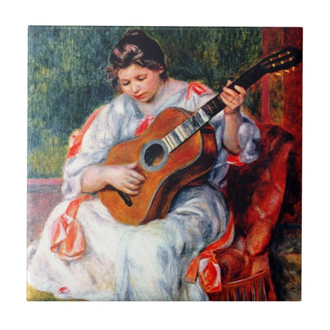 Mulher Tocando o Violão de Pierre Renoir (Frente)