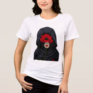Mulher Velada Misteriosa Arte Floral Gótica Mal-hu
