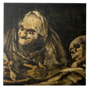 Mulher Velha com Esqueleto (Morte) (Francisco Goya