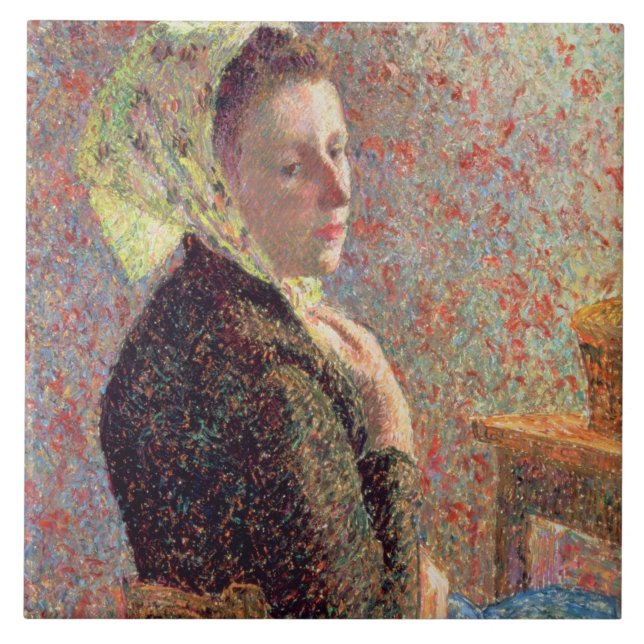 Mulher vestindo um véu verde, 1893 (Frente)