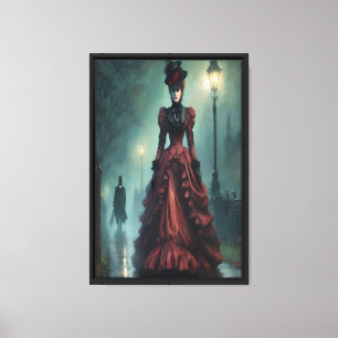 Mulher vitoriana na Arte de Muro de Canvas Enquadr