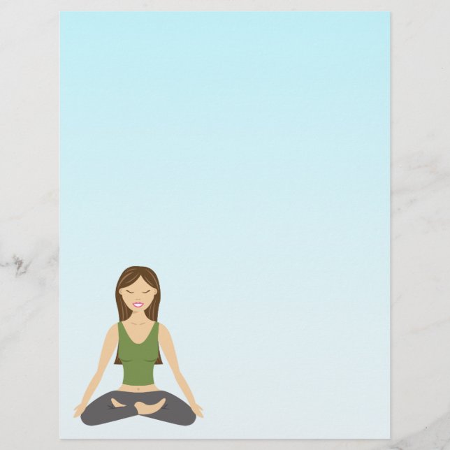 Mulher Yoga No Lotus Pose (Frente)