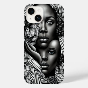 Mulheres Abstrato africanas de preto e branco