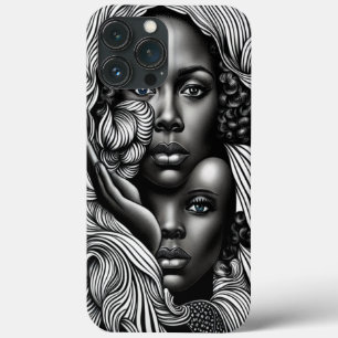 Mulheres Abstrato africanas de preto e branco