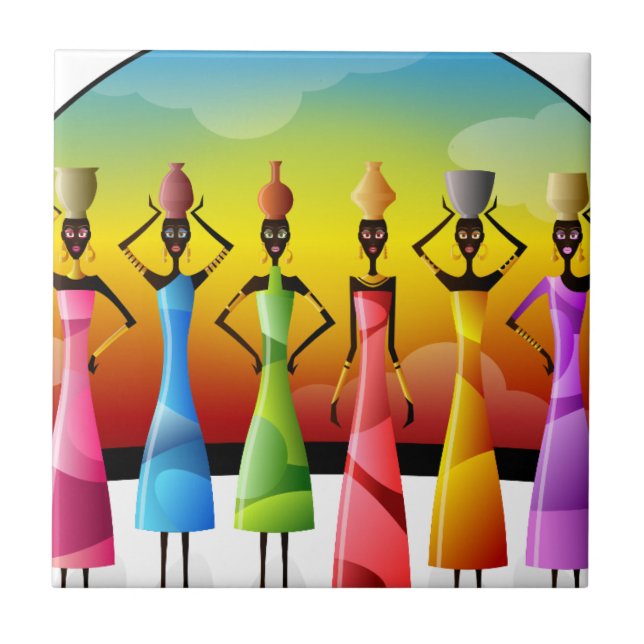 Mulheres Africanas com Potéria na cabeça (Frente)