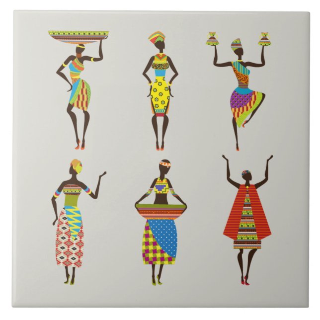 Mulheres africanas ilustradas (Frente)