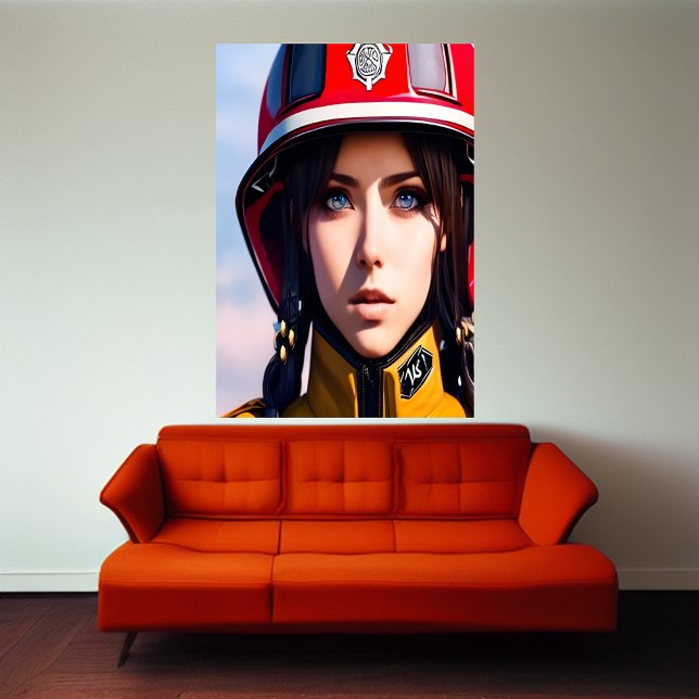 Mulheres bombeiros | AI Art Poster (Criador carregado)