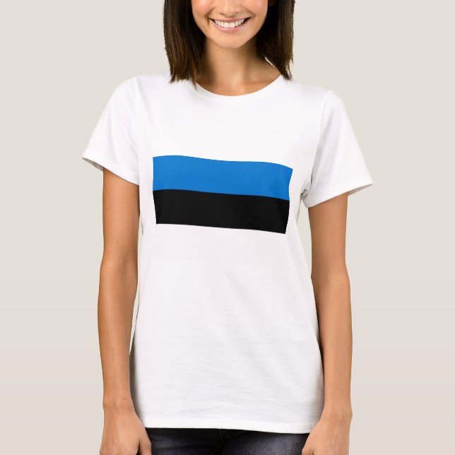 Mulheres - Camisa com Bandeira da Estônia (Frente)