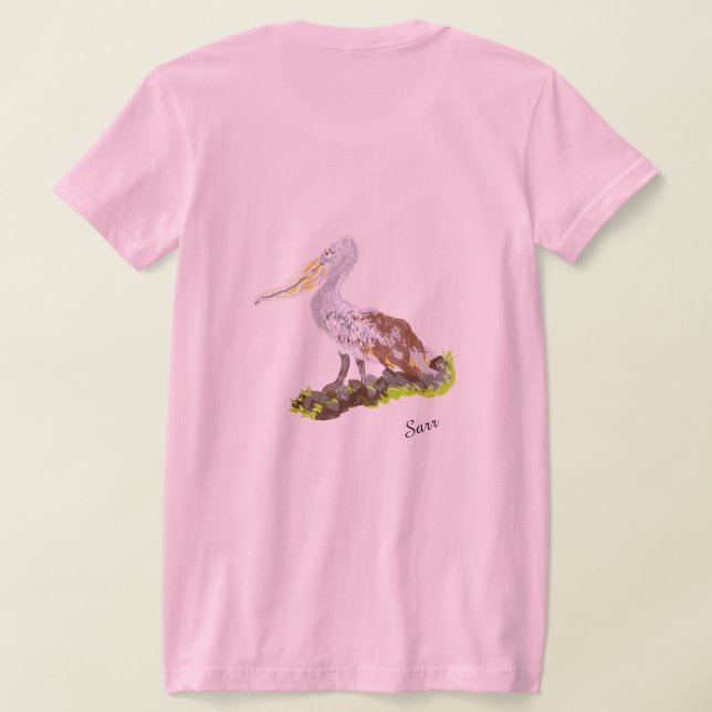 Mulheres : Camisa T : Pelicano (Postura das costas)