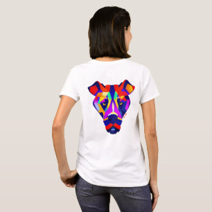 mulheres camiseta branca costas do cachorro de Ale