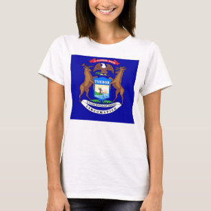Mulheres Camisetas com Bandeira do Estado de Michi