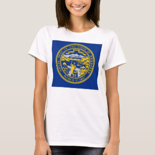 Mulheres Camisetas com Bandeira do Estado de Nebra