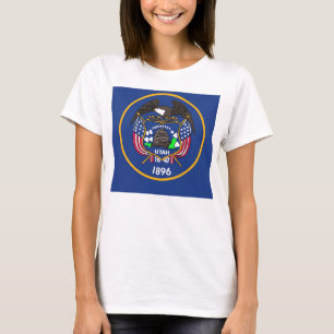 Mulheres Camisetas com Bandeira do Estado de Utah