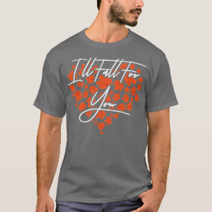 Mulheres Cardíacas Folhas de outono Caem Camisa T