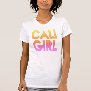 Mulheres da camisa do por do sol T de Califórnia