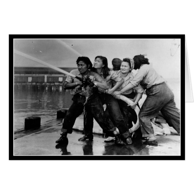 Mulheres da Segunda Guerra Mundial - Cartão de Sau (Frente Horizontal)