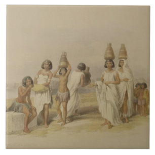 Mulheres de Nubian em Kortie no Nile, de "Egipto
