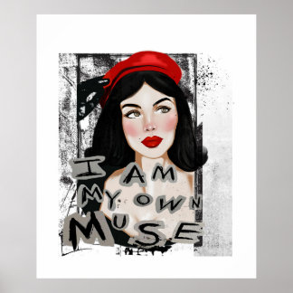 Mulheres de vintage com frida kahlo citando Poster