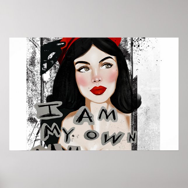 Mulheres de vintage com frida kahlo citando Poster (Frente)
