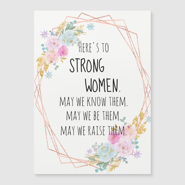 Mulheres Douradas Geométricas Florais Rosa Fortes  (Frente)