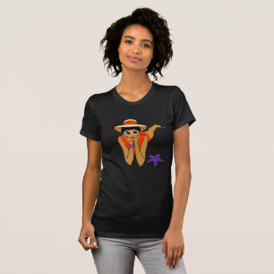 Mulheres e camisa Beachy da estrela do mar