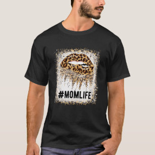 Mulheres ensolaradas Lábios Leopardo Mãe Camisetas