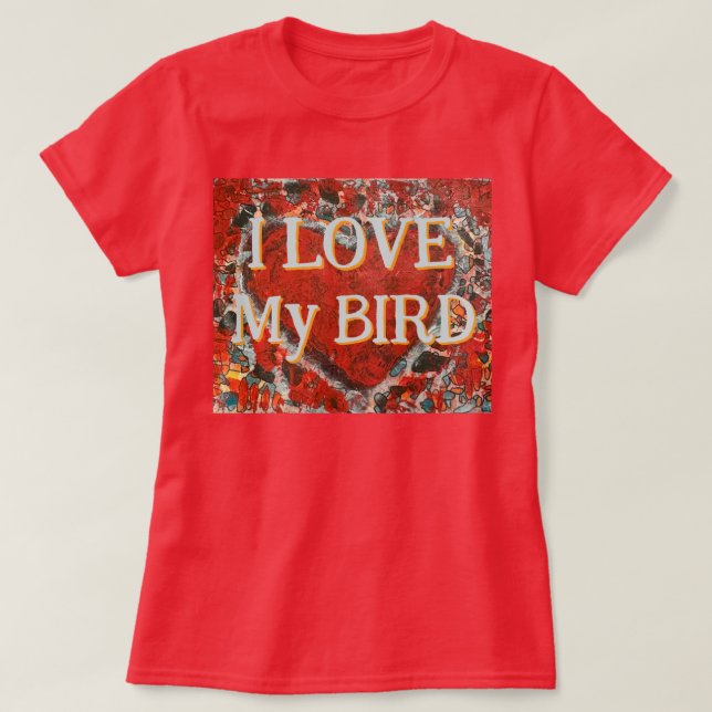 Mulheres, eu amo minha camisa do coração de Dia de (Frente do Design)