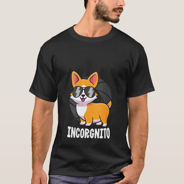Mulheres Incorgnito Camisa Corgi Para Crianças Hom (Frente)