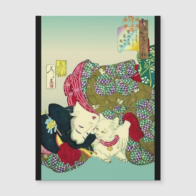 Mulheres Japonesas e Gato (Frente)