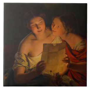 Mulheres lendo uma carta de amor (por Waldmüller)