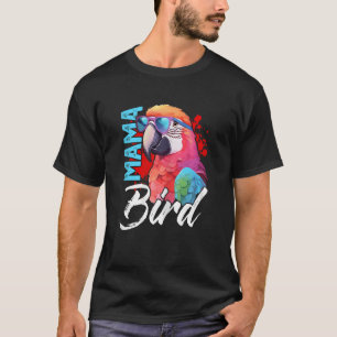 Mulheres Mama Ave Camisa Macaw Camisa Mãe Vermelha