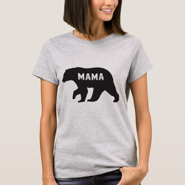 Mulheres Mama Bear T... Camisa Engraçada Melhor Mã (Frente)