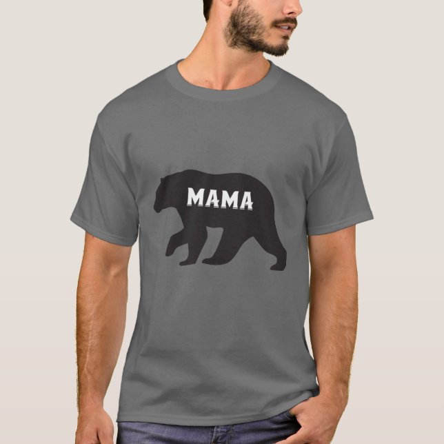 Mulheres Mama Bear T... Camisa Engraçada Melhor Mã (Frente)
