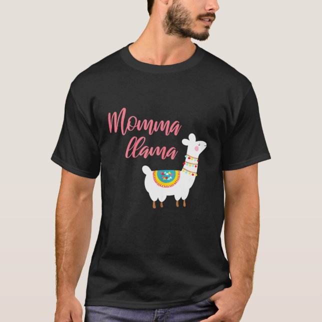 Mulheres Mamã Llama Lover Man Top (Frente)