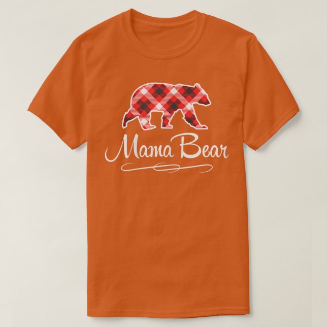 Mulheres Mama Urso Camisa Família De Teto Gráfico (Frente do Design)